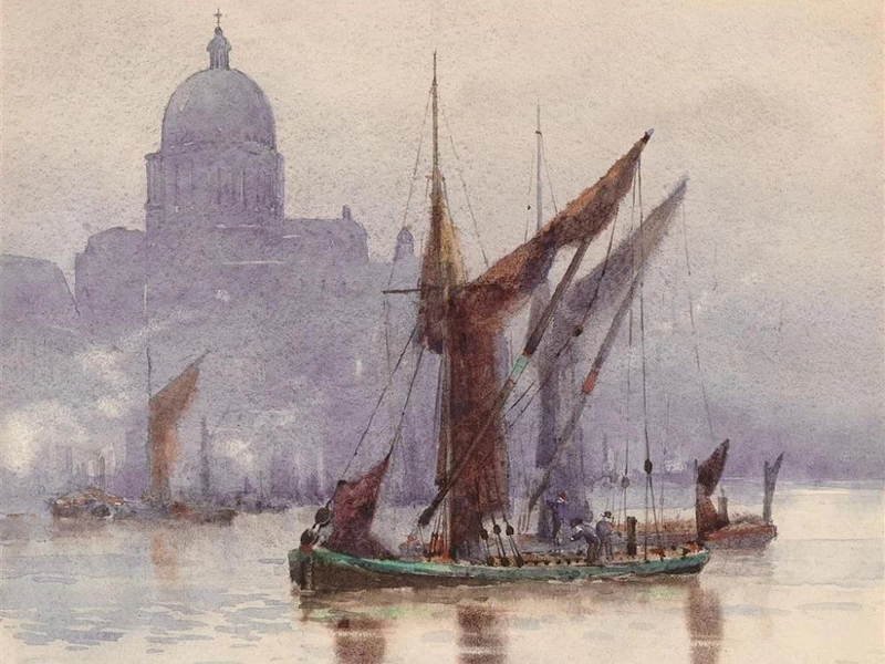 1859-Rose Champion de Crespigny - Chiatte sul Tamigi prima di St Pauls